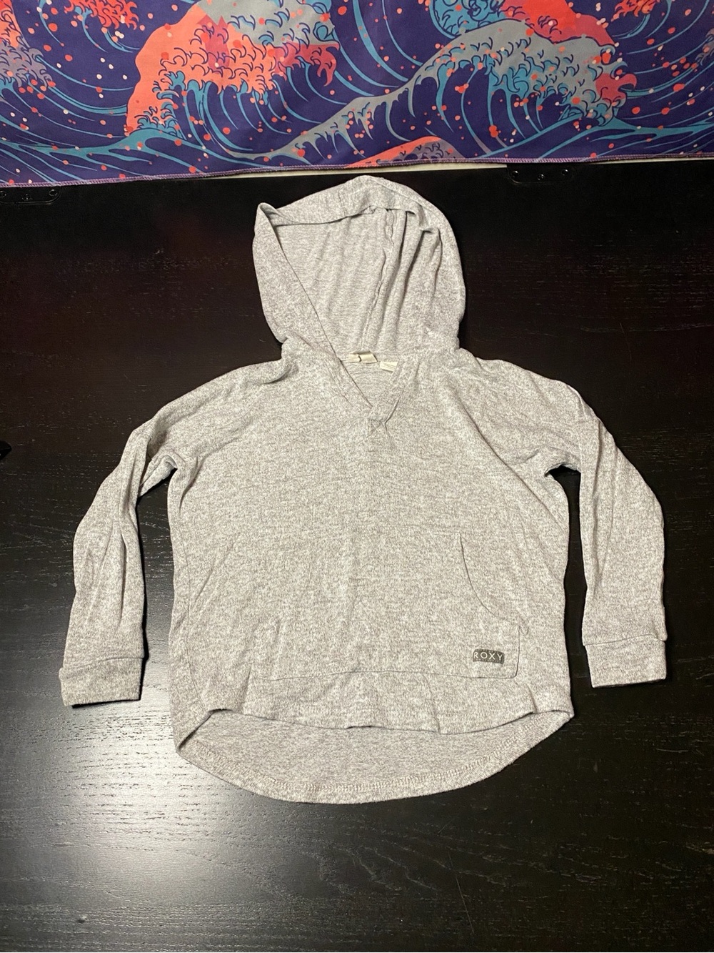 Roxy Girls' Heather Gray Hooded Pullover